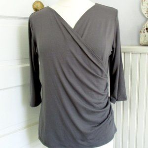Steel Gray Salaam Clothing Wrap Top XL